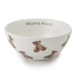 ジェラートピケ(gelato pique)のベアモチーフ　ボウル　ホワイト(食器)