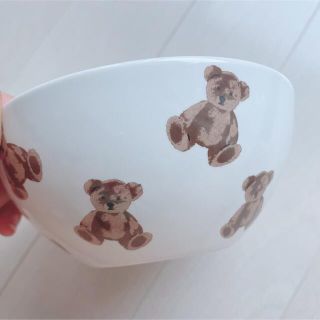 ベアモチーフ　ボウル　ホワイト