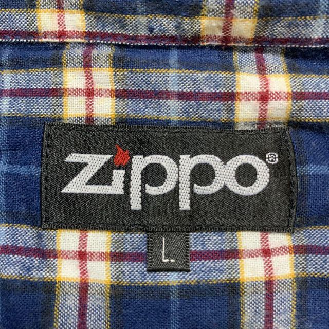 ZIPPO(ジッポー)の即発送 ZIPPO 長袖チェックシャツ ブルー メンズのトップス(シャツ)の商品写真