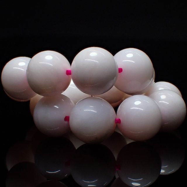 10月誕生石ピンクオパール11~11.5mm珠のブレスレット