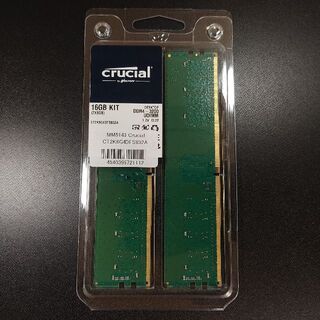 クルーシャル(crucial)のDDR4-3200 8GBx2枚組 Crucial CT2K8G4DFS832A(PCパーツ)