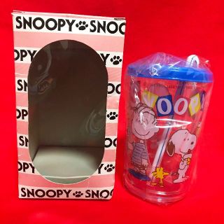 スヌーピー(SNOOPY)のスヌーピーストローカップ【やや傷】蓋直径7.2㎝、底直径6㎝程／レア・希少(その他)