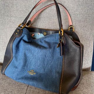 コーチ(COACH)のCOACH　デニム　花柄ショルダーバッグ(ショルダーバッグ)