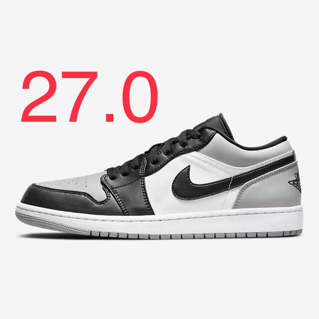 NIKE(ナイキ)のNIKE AIR JORDAN 1 LOW Shadow グレー 27.0cm メンズの靴/シューズ(スニーカー)の商品写真