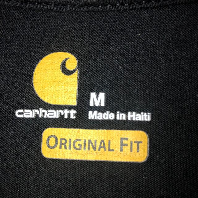 carhartt(カーハート)のCarhartt カーハート ロンT 袖ロゴ　古着　長袖　ブラック メンズのトップス(Tシャツ/カットソー(七分/長袖))の商品写真