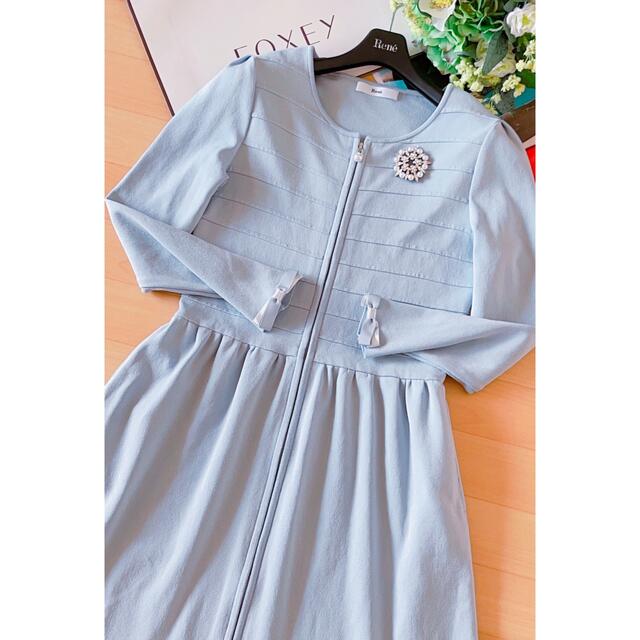 René - 極美品!ルネダブルジップニットワンピース 36 foxeyの通販 by