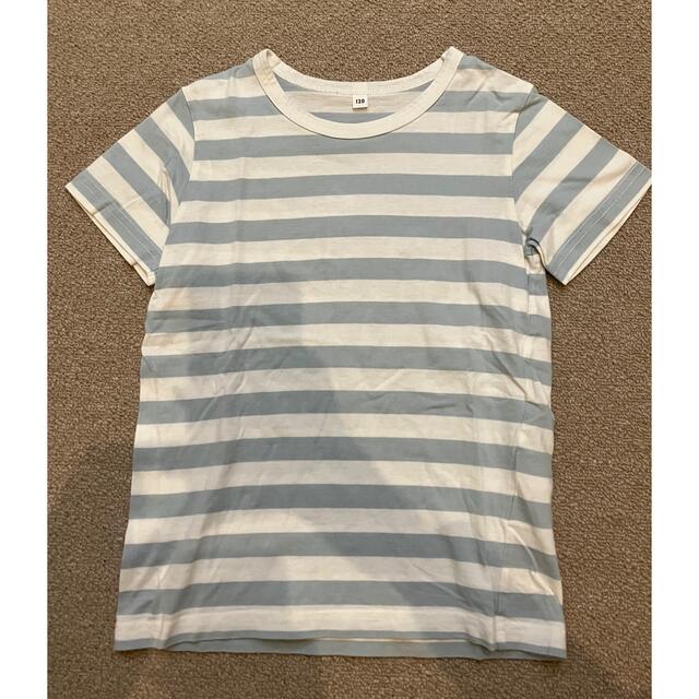 MUJI (無印良品)(ムジルシリョウヒン)の無印良品MUJI⭐️120cm。ボーダーTシャツ⭐️USED キッズ/ベビー/マタニティのキッズ服男の子用(90cm~)(Tシャツ/カットソー)の商品写真