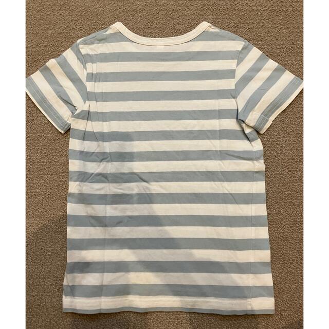 MUJI (無印良品)(ムジルシリョウヒン)の無印良品MUJI⭐️120cm。ボーダーTシャツ⭐️USED キッズ/ベビー/マタニティのキッズ服男の子用(90cm~)(Tシャツ/カットソー)の商品写真