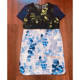 ケイトスペード(kate spade new york) 花柄ワンピース(ブルー ケイトスペード(kate spade new york) 花柄ワンピース(ブルー