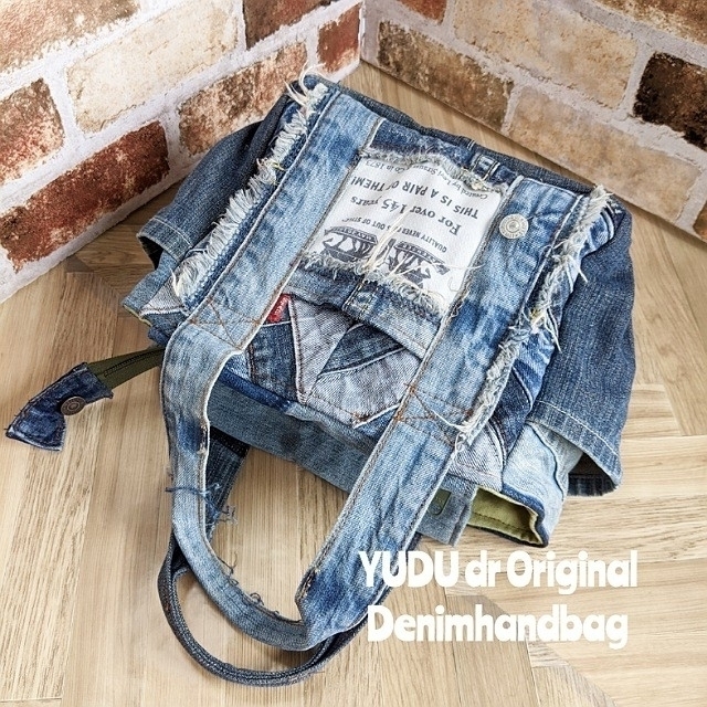 デニムリメイク 👖 handbag👜 ハンドメイドのファッション小物(バッグ)の商品写真
