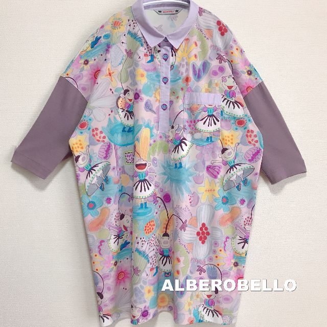 ALBEROBELLO - 【ALBEROBELLO】アルベロベロ オリジングラフィック総柄 ビックシャツ