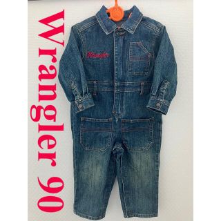 ラングラー(Wrangler)の【美品‼︎】ラングラー デニム つなぎ  ロンパース キッズ 90(パンツ/スパッツ)