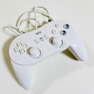 ウィー(Wii)のWii クラシックコントローラー PRO ホワイト 白(家庭用ゲームソフト)
