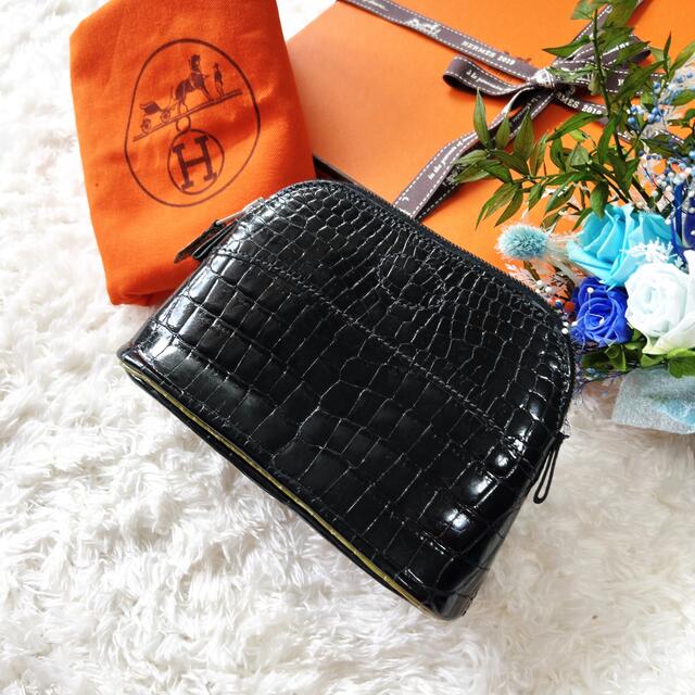 Hermes - 美品 HERMES エルメス クロコダイル ボリード ポーチ