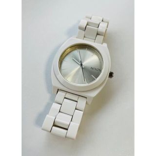 ニクソン(NIXON)の【電池新品の美品】NIXONのTIME TELLER  ホワイト×シルバー☆(腕時計)