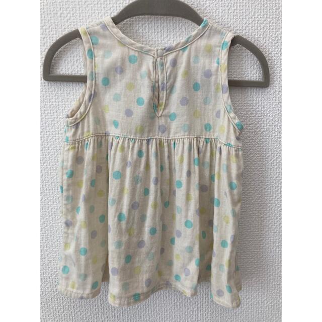 綿100% 夏　ワンピース　サイズ80 日本製 キッズ/ベビー/マタニティのキッズ服女の子用(90cm~)(ワンピース)の商品写真