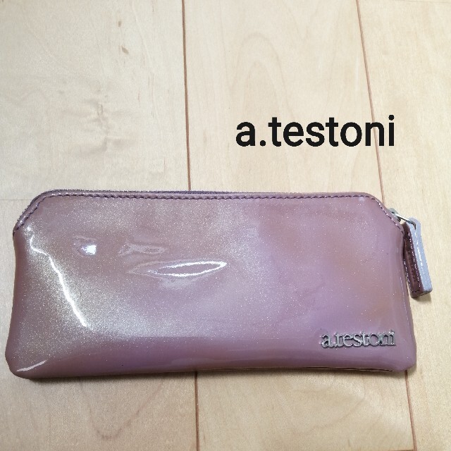 a.testoni(アテストーニ)のa.testoni 薄型ポーチ ペンケース 未使用 レディースのファッション小物(ポーチ)の商品写真