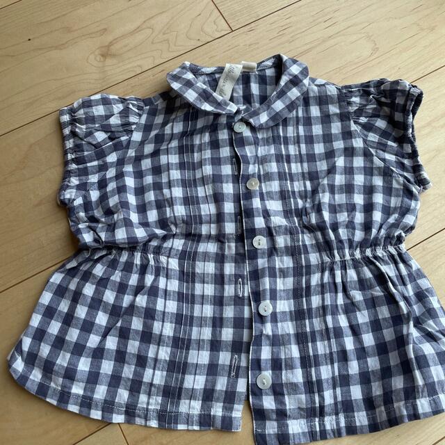 SOOR PLOOM(ソーアプルーム)のlittle cotton clothes ギンガムチェックブラウス 2/3y キッズ/ベビー/マタニティのキッズ服女の子用(90cm~)(ブラウス)の商品写真