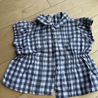 ソーアプルーム(SOOR PLOOM)のlittle cotton clothes ギンガムチェックブラウス 2/3y(ブラウス)