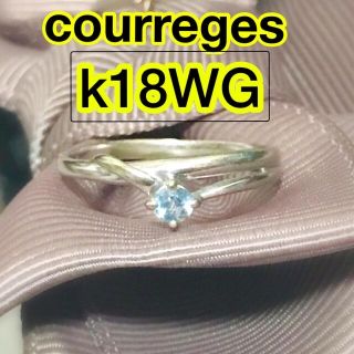 クレージュ(Courreges)の18金courregesクレージュK18WG指輪Blue Stone Ring(リング(指輪))