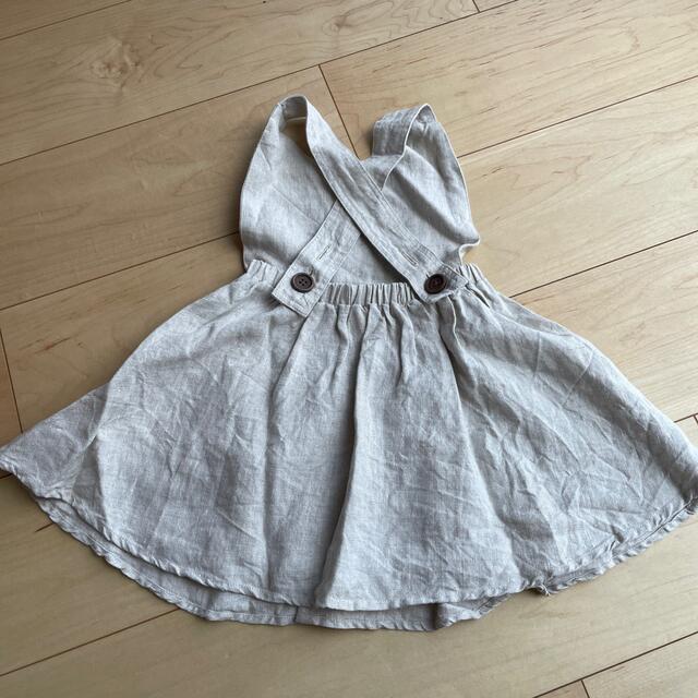 SOOR PLOOM(ソーアプルーム)のhouse of paloma 3y リネンワンピース キッズ/ベビー/マタニティのキッズ服女の子用(90cm~)(ワンピース)の商品写真