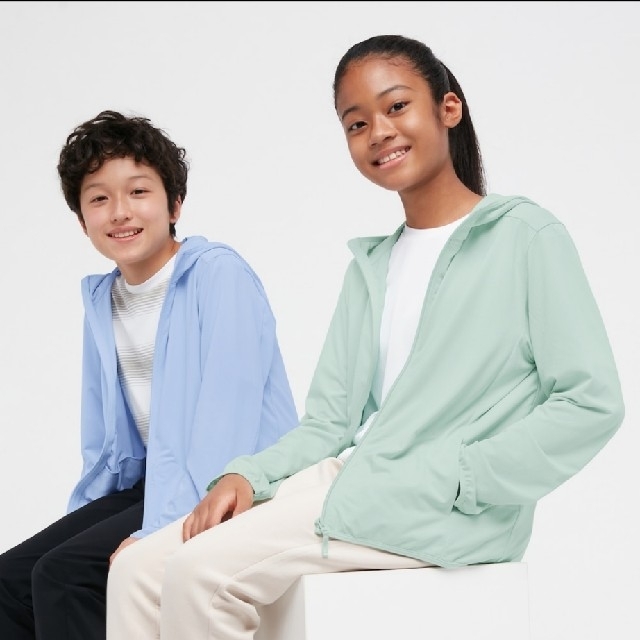 UNIQLO(ユニクロ)のKIDS　エアリズムUVカットメッシュパーカー キッズ/ベビー/マタニティのキッズ服男の子用(90cm~)(ジャケット/上着)の商品写真