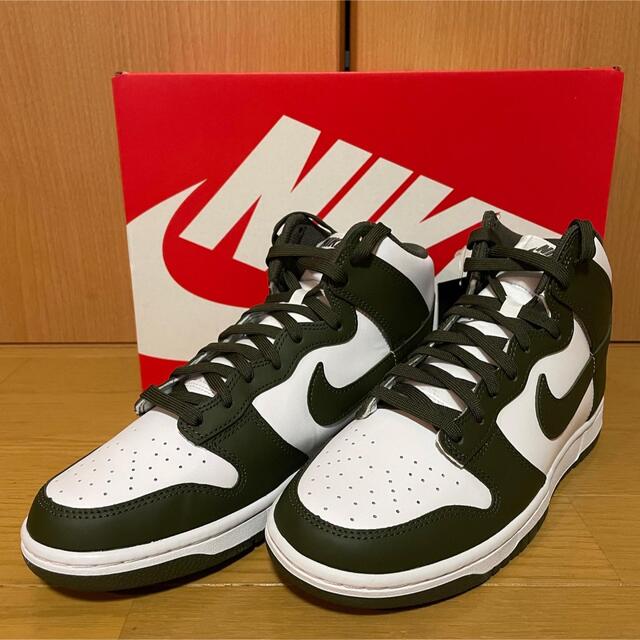 NIKE(ナイキ)の新品 NIKE DUNK HI RETRO Championship Khaki メンズの靴/シューズ(スニーカー)の商品写真