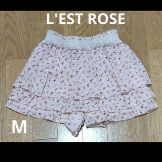 レストローズ(L'EST ROSE)の1365 レストローズ ピンク【小薔薇柄フリルショートパンツ1365(ショートパンツ)