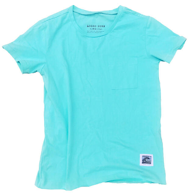 patagonia(パタゴニア)の送料無料◎ウェーブパッチTシャツ　Mサイズ　ターコイズブルー　ロンハーマン レディースのトップス(Tシャツ(半袖/袖なし))の商品写真