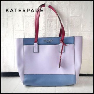 ケイトスペードニューヨーク(kate spade new york)の美品 ケイトスペード トートバッグ 2019SS パープル オフィス A4OK(トートバッグ)