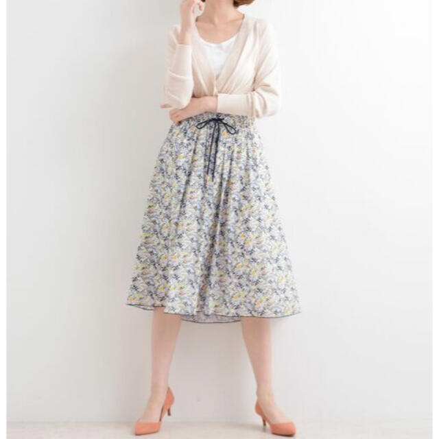 LA MARINE FRANCAISE(マリンフランセーズ)のLA MARINE FRANCAISE リバティプリント ギャザースカート レディースのスカート(ひざ丈スカート)の商品写真