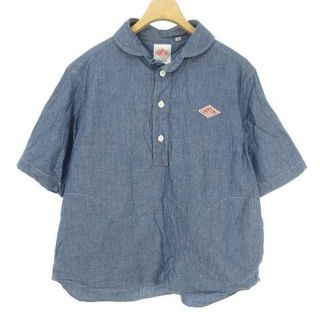 ダントン(DANTON)の18SS プルオーバー ワーク シャツ シャンブレー 半袖 36 ネイビー(シャツ/ブラウス(半袖/袖なし))