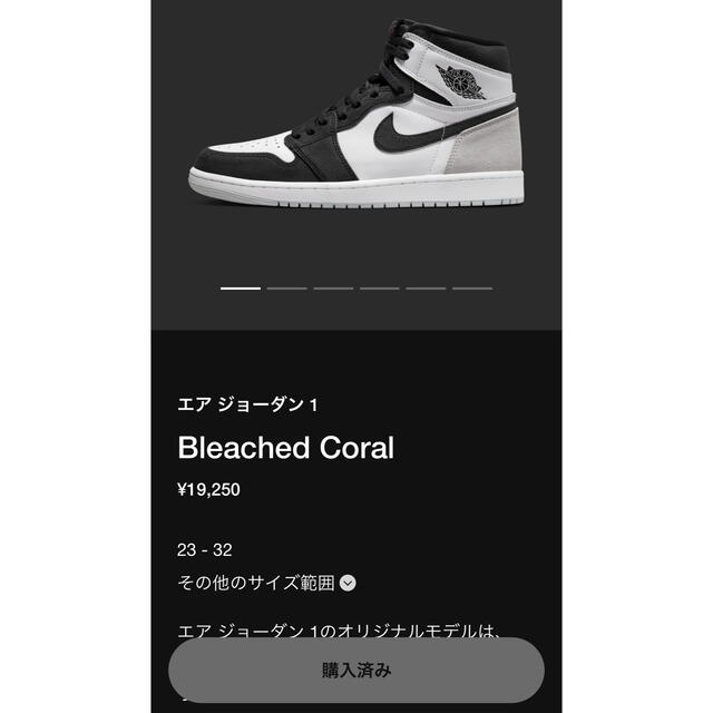 NIKE(ナイキ)のair jordan1 retro high og bleached coral メンズの靴/シューズ(スニーカー)の商品写真