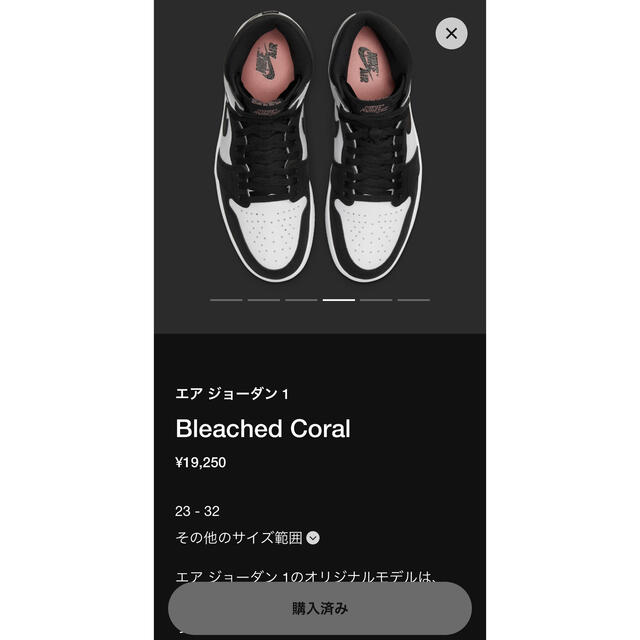 NIKE(ナイキ)のair jordan1 retro high og bleached coral メンズの靴/シューズ(スニーカー)の商品写真