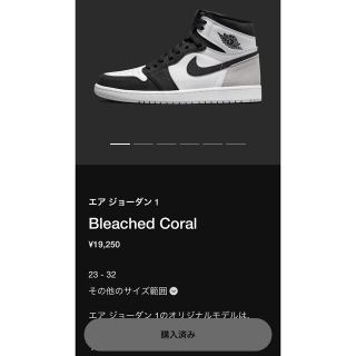 ナイキ(NIKE)のair jordan1 retro high og bleached coral(スニーカー)