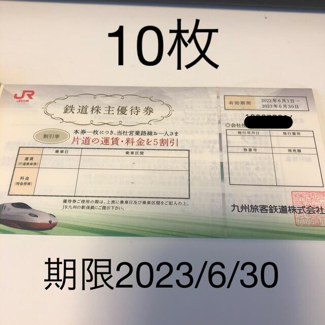 JR九州 鉄道株主優待割引券JR九州