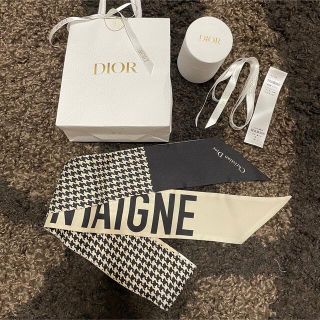 お値下げ！dior ディオール　ミッツァ　ツイリー　スカーフ　千鳥柄