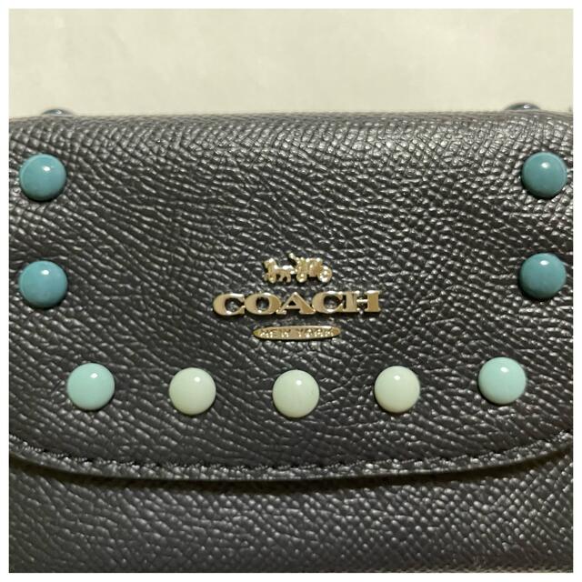【新品未使用】 コーチ coach カードケース コインケース ネイビー