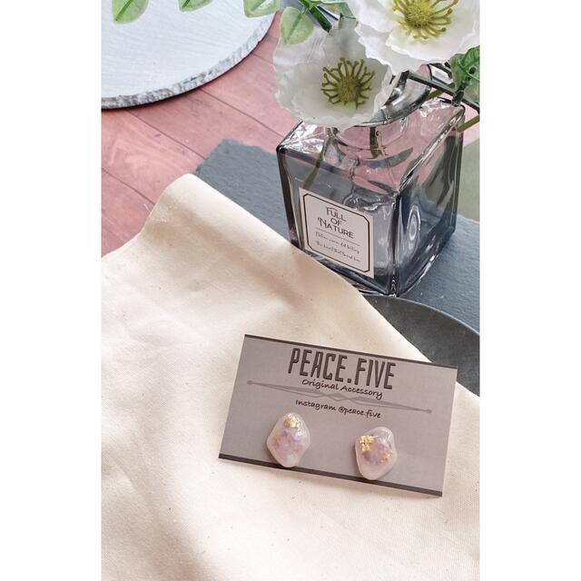peace.five レジン304ステンレスピアスNO.14の通販 by Ruban's shop
