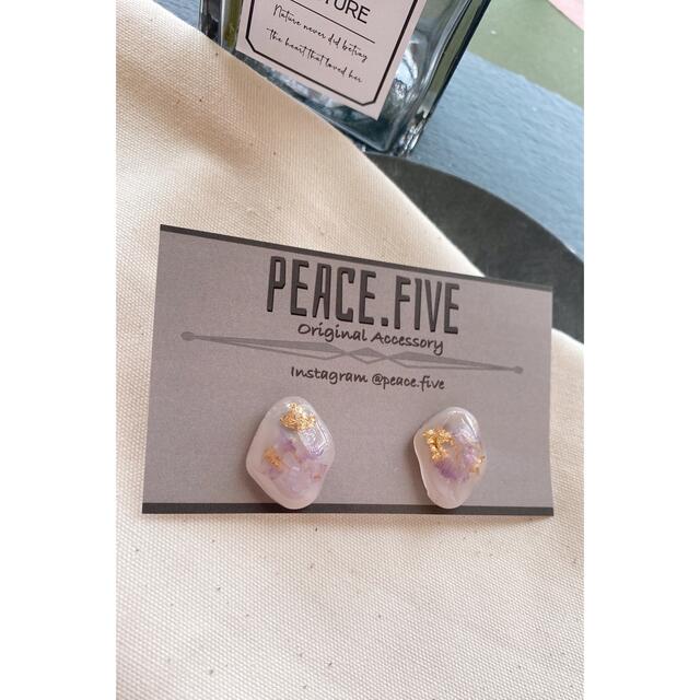 peace.five レジン304ステンレスピアスNO.14の通販 by Ruban's shop
