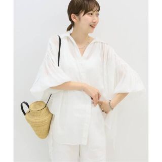 プラージュ(Plage)の新品未使用Plage ⭐︎【R’IAM】ギャザーロング シャツ(シャツ/ブラウス(長袖/七分))