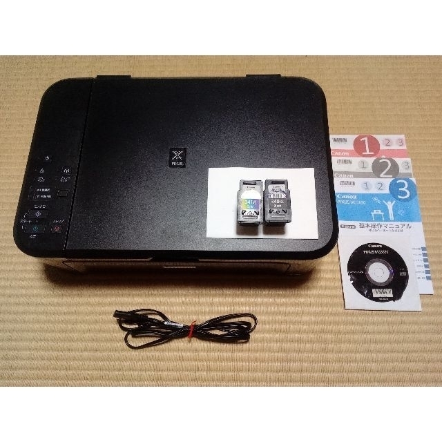 PC周辺機器給紙ロール新品交換済　インク充填カートリッジ付き Canon MG3630 BK