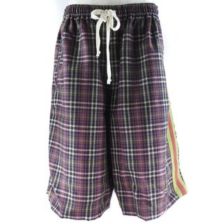 グッチ(Gucci)の【GUCCI】グッチ OVERSIZE TARTAN SHORTS チェック 595510 ウール ブラウン ユニセックス パンツ(ワークパンツ/カーゴパンツ)