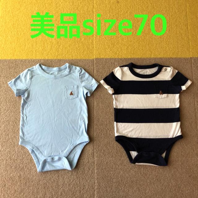 babyGAP(ベビーギャップ)の美品　gap ベビー　ロンパース　70 綿 キッズ/ベビー/マタニティのベビー服(~85cm)(ロンパース)の商品写真