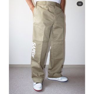 SAPEur×Dickies (サプール×ディッキーズ)ロゴワークパンツ チノ-