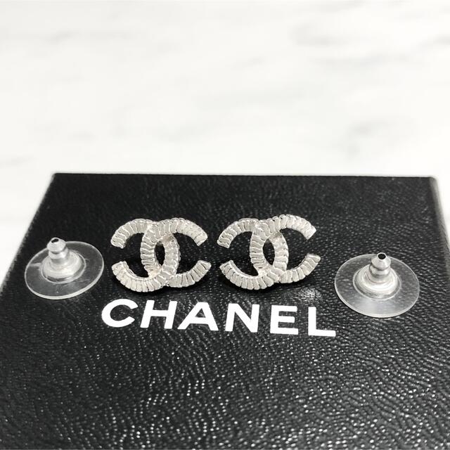 シャネル ピアス ココマーク シルバー 銀 ロゴ チェーン ヴィンテージ