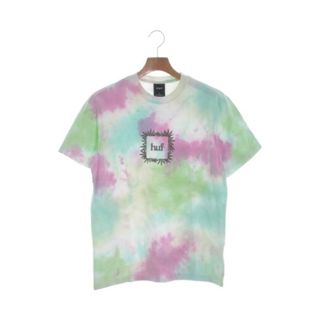 ハフ(HUF)のHUF ハフ Tシャツ・カットソー S ピンクx緑x青(総柄) 【古着】【中古】(Tシャツ/カットソー(半袖/袖なし))