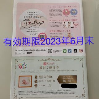 スタジオアリス　撮影ご優待券(お宮参り用品)