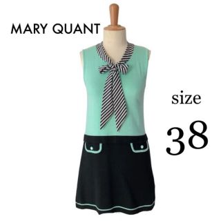 マリークワント☆ボウタイ付き ニットワンピース MARY QUANT