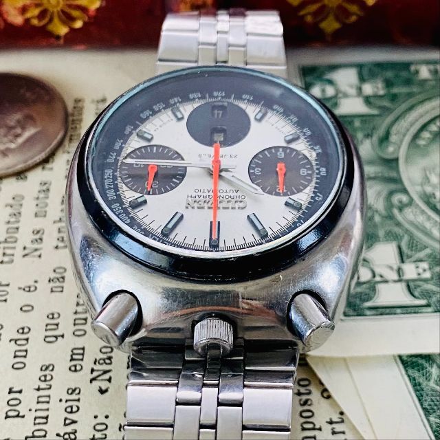 【高級腕時計 シチズン】8110A 23石クロノ 自動 1976 ツノ